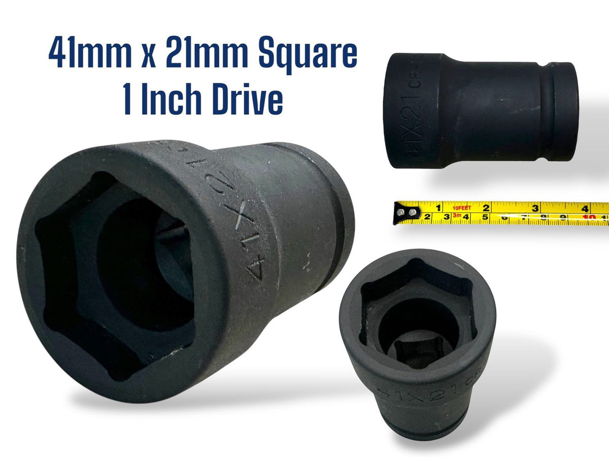 1" Dr x 41mm Hex 21mm Square Combination Impact Socket