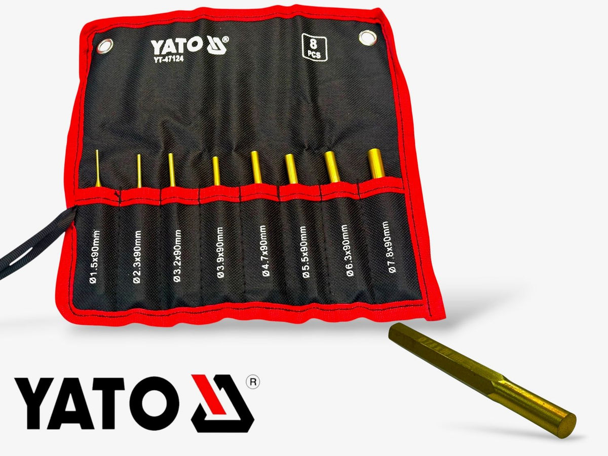 8Pc Brass Pin Punch Set YATO