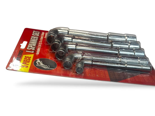 5Pc L Spanner Set Metric 8mm, 10mm, 12mm, 13mm, 14mm